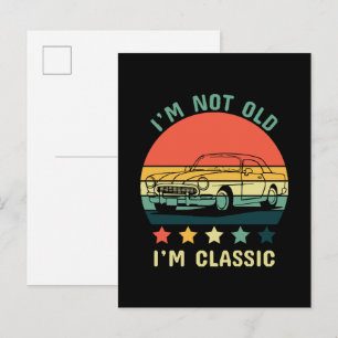 Cartão Postal De Convite Não sou velho, sou clássico