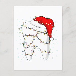 Cartão Postal De Convite Natal Dental Dunny Dentista Férias
