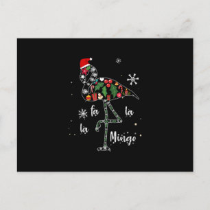 Cartão Postal De Convite Natal divertido do Flamingo Natal