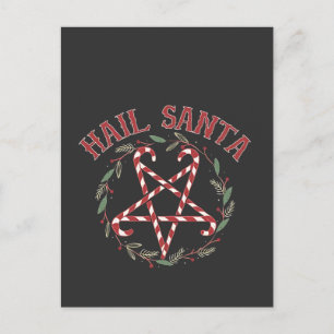 Cartão Postal De Convite Natal do Inferno Krampus Natal do Diabo Doces Sata