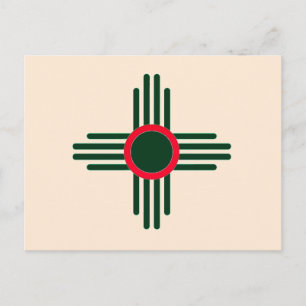 Cartão Postal De Convite Natal do Sol Zia do Novo México