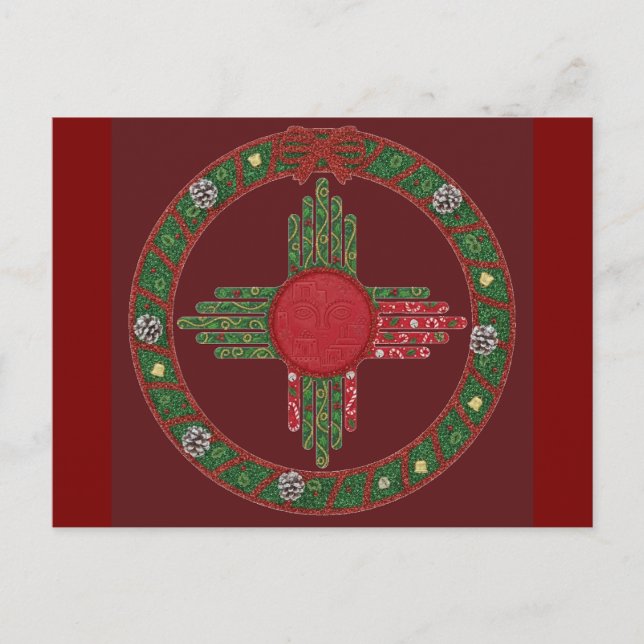 Cartão Postal De Convite Natal no Novo México  (Frente)