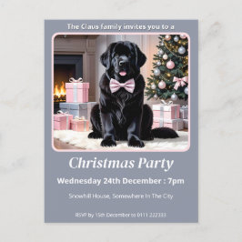Cartão Postal De Convite Newland Dog Christmas