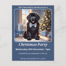Cartão Postal De Convite Newland Dog Christmas