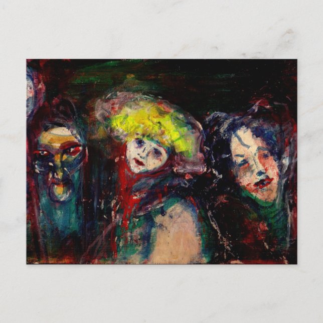 Cartão Postal De Convite NOITE DE CARNIVAL EM VENECIANA Preta (Frente)