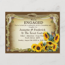 Cartão Postal De Convite Noivado de Celebração de casando