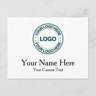Cartão Postal De Convite Nome e Logotipo Personalizados