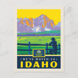 Cartão Postal De Convite Nós nos mudamos para Idaho
