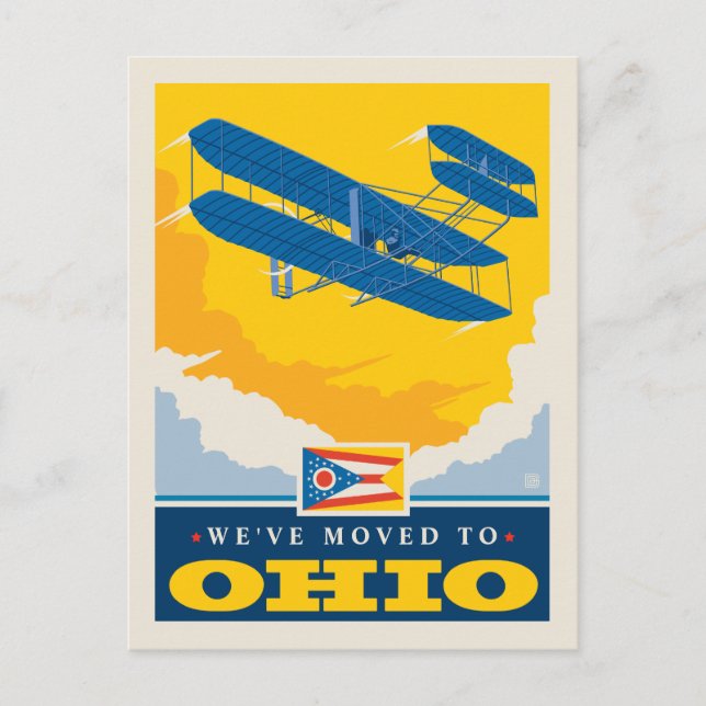 Cartão Postal De Convite Nós nos mudamos para Ohio (Frente)