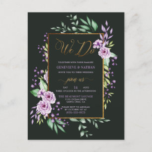 Cartão Postal De Convite Nós Temos Casamento De Na moda