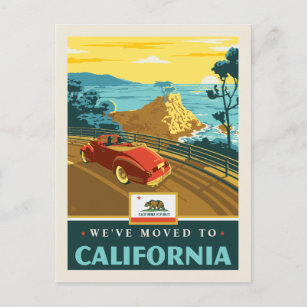 Cartão Postal De Convite Nós transportamo-nos a Califórnia