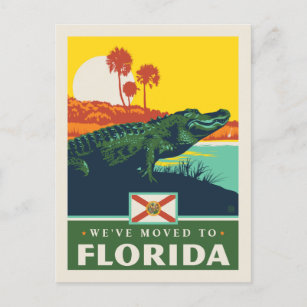 Cartão Postal De Convite Nós transportamo-nos a Florida