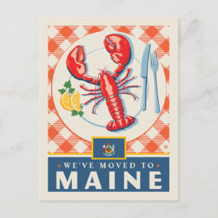 Cartão Postal De Convite Nós transportamo-nos a Maine