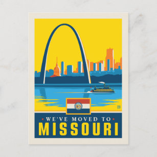 Cartão Postal De Convite Nós transportamo-nos a Missouri