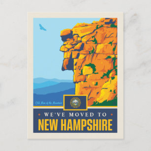 Cartão Postal De Convite Nós transportamo-nos a New Hampshire