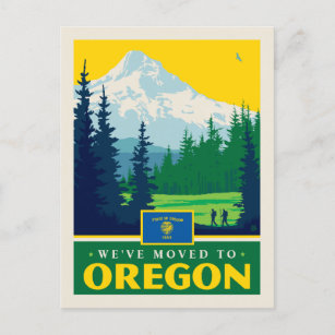 Cartão Postal De Convite Nós transportamo-nos a Oregon