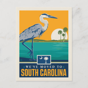 Cartão Postal De Convite Nós transportamo-nos a South Carolina