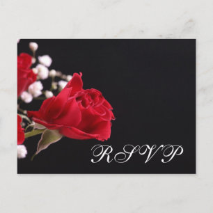 Cartão Postal De Convite Nosso Rosa de casamento RSVP