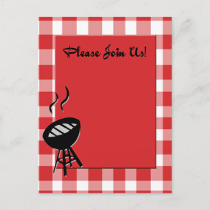 Cartão Postal De Convite o churrasco convida