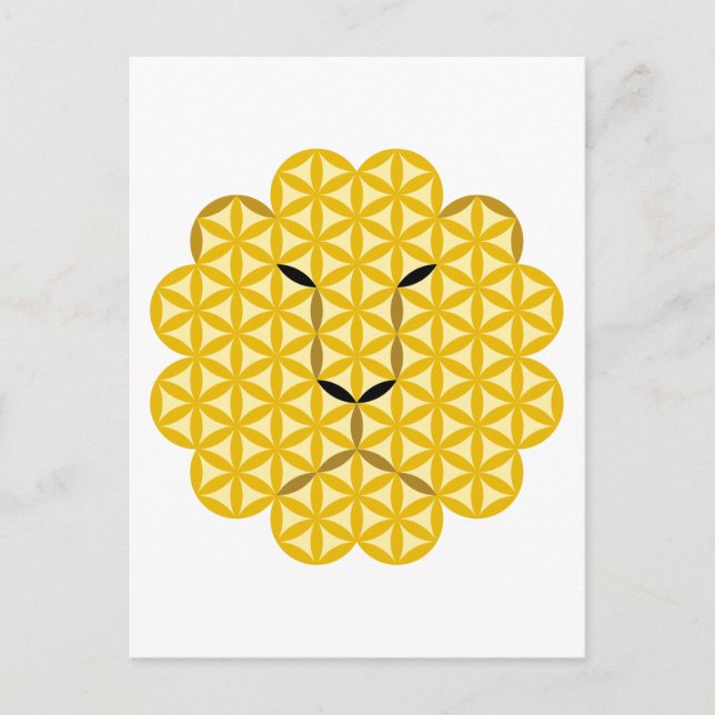 Cartão Postal De Convite O Leão da Vida - Homem Alfa 03. (Frente)