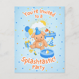 Cartão Postal De Convite O Livro de Histórias do Hamhock's Splashtastic!