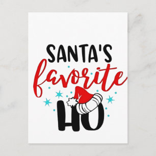 Cartão Postal De Convite O Natal Favorito do Papai Noel, Humor Natalino