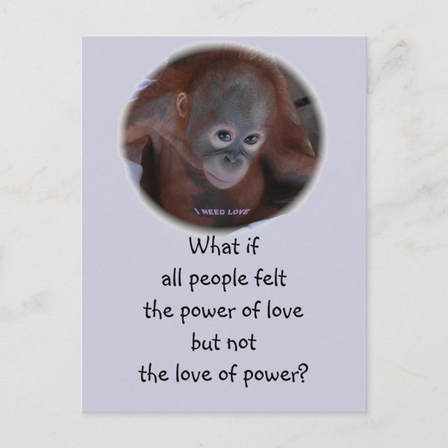 Cartão Postal De Convite O poder do amor (Frente)