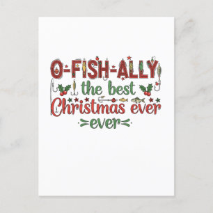 Cartão Postal De Convite Ofishally O Melhor Natal De Todos Os Pescadores