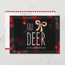 Oh Deer Cinza Glitter Sparkles presente de Natal