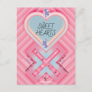 Cartão Postal De Convite Origami Heart X Sweet Hearts