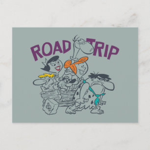 Cartão Postal De Convite Os Flintstones Estrada
