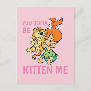 Cartão Postal De Convite Os Flintstones  Pebolhas e seu Tigre