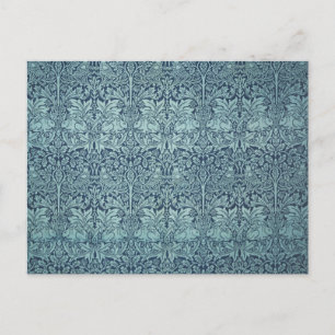 Cartão Postal De Convite Padrão de Têxtil Vintage Brer Rabbit William Morri