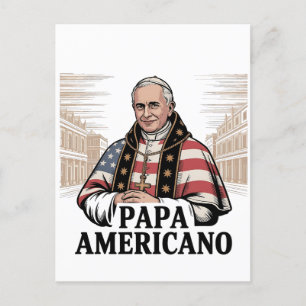Cartão Postal De Convite Papa americano Leão Igreja Católica Fé Cristã
