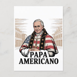 Cartão Postal De Convite Papa americano Leão Igreja Católica Fé Cristã