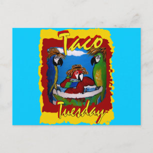 Cartão Postal De Convite Papagaios de Festa