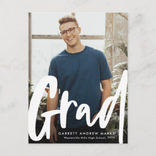 Cartão postal de convite para a graduação de forma