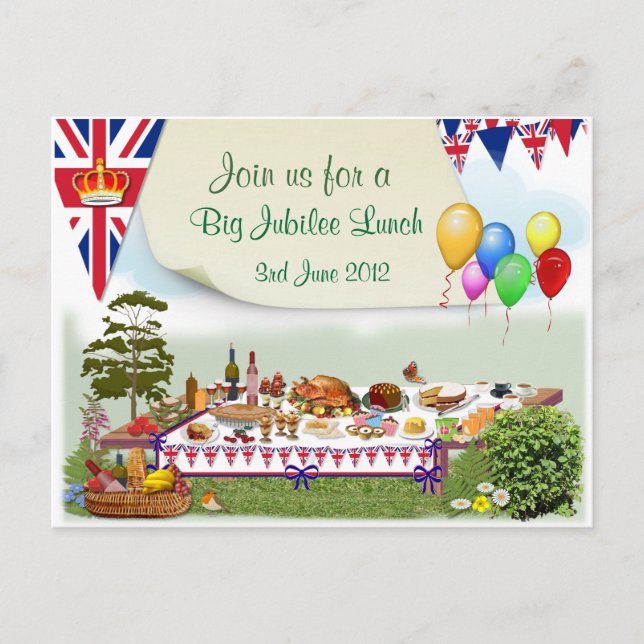 Cartão postal de convite para almoço do Big Jubile (Frente)