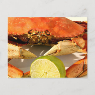 Cartão-postal de convite para Banquetes caranguejo