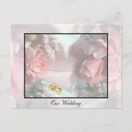 Cartão-postal de convite para casamento