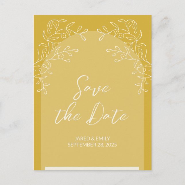 Cartão-postal de Convite para Casamento de Arch De (Frente)