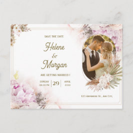 Cartão postal de convite para casamento de Beige C