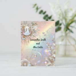 Cartão-postal de convite para casamento de Casais