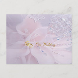 Cartão-postal de convite para casamento de diamant