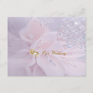 Cartão-postal de convite para casamento de diamant