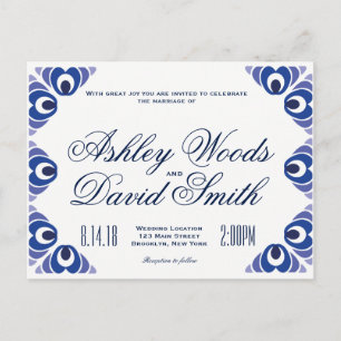Cartão-postal de Convite para Casamento de Fronte