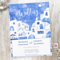 Cartão postal de convite para casamento de Santori