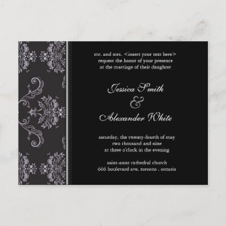 Cartão-postal de convite para casamento | E1