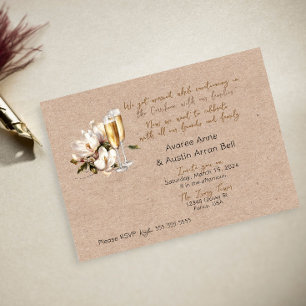 Cartão-postal de convite para casamentos de cerimô