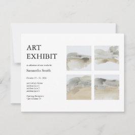 Cartão-postal de convite para exibição de arte de